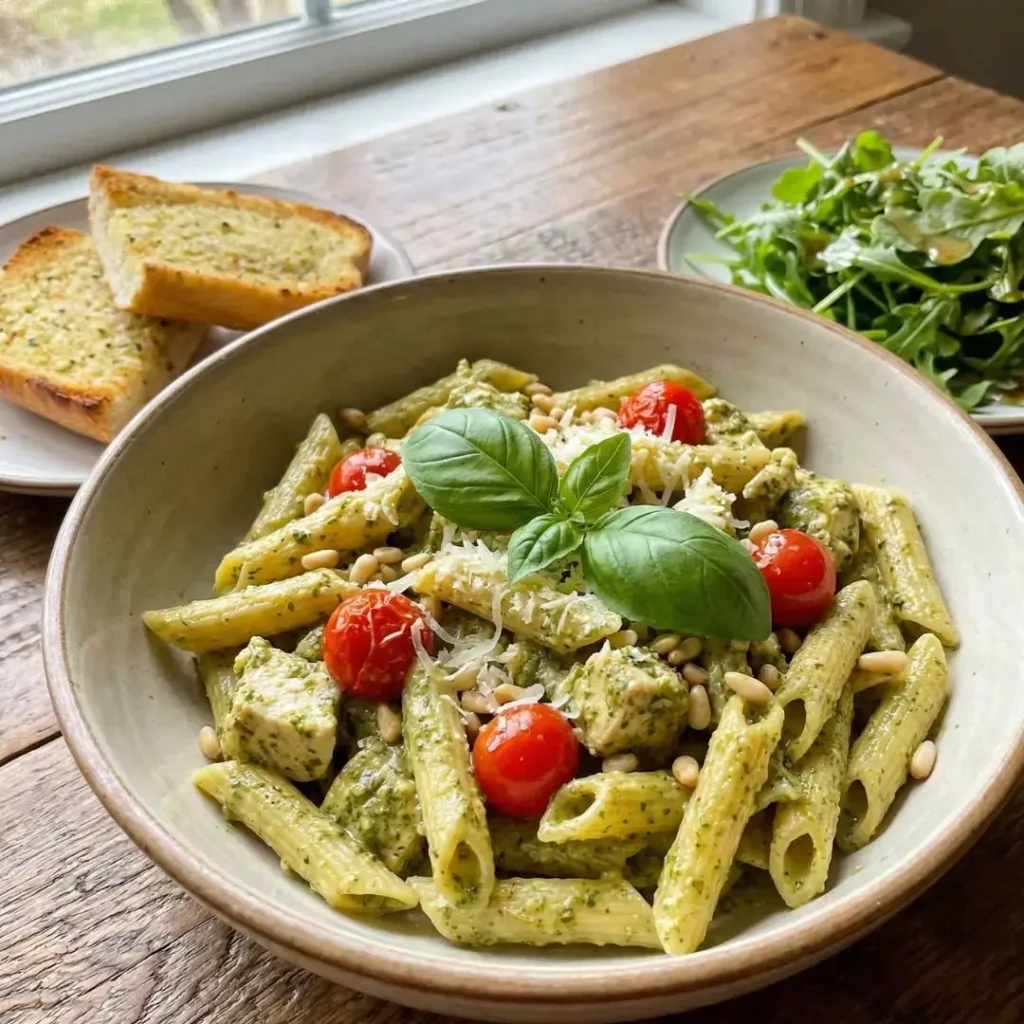 creamy pesto chicken pasta