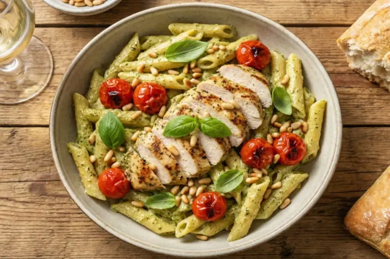 creamy pesto chicken pasta