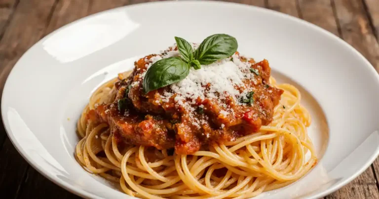spaghetti with marinara sauce